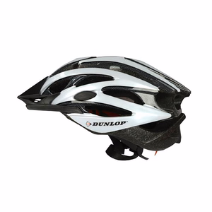 Dunlop regulējama MTB velosipēda ķivere, M izmērs, 55–58 cm, balta / melna