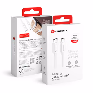 Cable USB C to USB C Forcell F-Energy QC4.0 PD 3A 60W 1 m C338 white