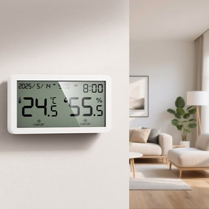 Elektroniskais pulkstenis ar higrotermometru Hoco HX42 balts