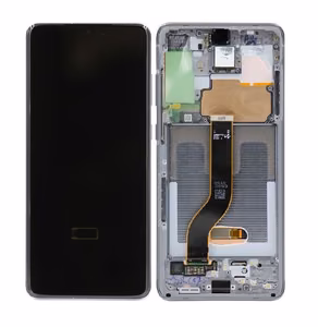 LCD ekrāns Samsung G985F/G986F S20 Plus ar skārienjutīgu ekrānu un rāmi Cosmic Grey oriģināls (lietots, Grade A)