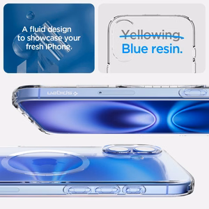 Spigen Liquid Crystal Magnētiskais apvalks ar MagSafe iPhone 16 - caurspīdīgs