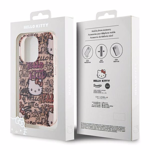 Hello Kitty IML Tags Graffiti case for iPhone 15 Pro Max - pink