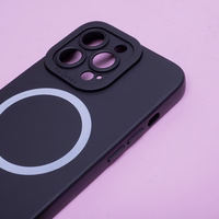 Silicon Mag maciņš for iPhone 16 Plus 6,7" melns