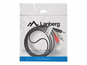 Lanberg Jack 3.5mm uz RCA kabelis 1.5m melns