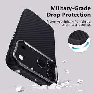 Tech-Protect Ion Carbon MagSafe Чехол для iPhone 17 Pro Max - серый/чёрный