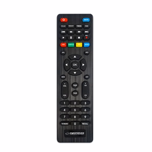 Esperanza EV107R – DVB-T2 H.265/HEVC digitālās virszemes televīzijas uztvērējs, melns