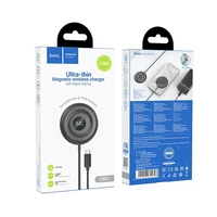 Bezvadu lādītājs Hoco 2A 15W saderīgs ar Magnētisko MagSafe ar digitālo indikatoru CW61 melns