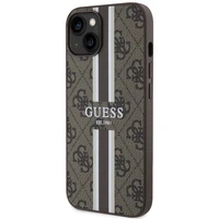 Guess GUHMP14SP4RPSW iPhone 14 6.1" brūns/brūns cietais apvalks 4G Printed Stripes MagSafe