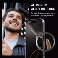 Crong Clear MAG Pro - iPhone 16 Pro Max MagSafe maciņš (melns)