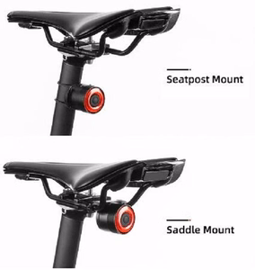 Rockbros Q3 aizmugurējais velosipēda lukturis ar Smart Stop System - melns