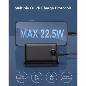 VEGER portatīvais lādētājs 20000 mAh PD QC3.0 2A 22,5W S20 (W2053) melna