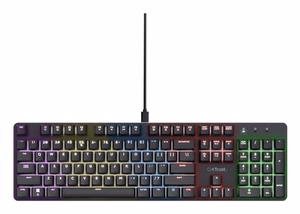 Trust GXT 871 Zora QWERTY US English - USB spēļu tastatūra (melna)