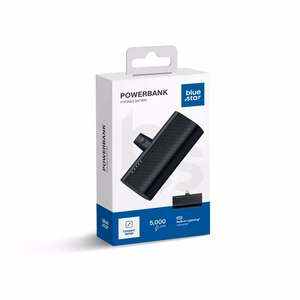 Внешний аккумулятор Blue Star W0556P 2,1A 5000 mAh со встроенным коннектором Lightning чёрный