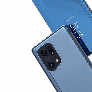 Clear View Case viedtālruņa apvalks Oppo Find X5 Pro apvalks ar atloku melns