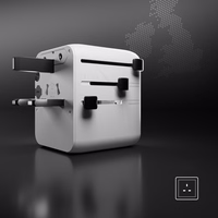 Universāls ceļojumu adapteris ar USB-A un 2x USB-C P