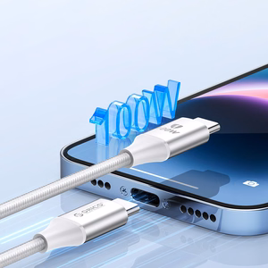 Orico CDX 100W 5A Power Delivery USB-C - USB-C 1m kabelis - balts