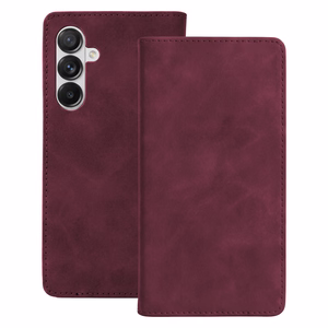 Smart Suede maciņš priekš Samsung Galaxy A17 4G / A17 5G / A26 5G, bordo
