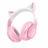 HOCO bezvadu Bluetooth austiņas W42 Cat Ear rozā