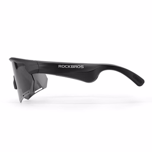 Rockbros SP-251 polarizētas riteņbraukšanas brilles ar Bluetooth audio komplektu – krāsa: melna