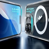 ESR Classic Hybrid Halolock Magnētiskais viedtālruņa apvalks + rūdītais stikls iPhone 16 - caurspīdīgs