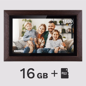 Kruger&Matz FRAMEO Wi-Fi 15,6 collu digitālais foto rāmis ar koka ietvaru