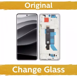 LCD displejs saderīgs ar Xiaomi Redmi Note 14 Pro 5G ar rāmi / Midnight melns / (Atjaunots: Ķīna)