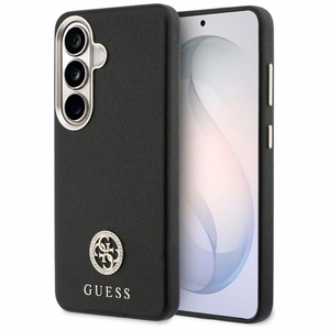 Guess maciņš Rhinestone Round Logo MagSafe priekš Samsung Galaxy S26 melns