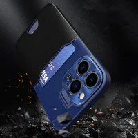 Ādas viedtālruņa apvalks ar statīvu iPhone 14, kartīšu maciņa tipa, zils