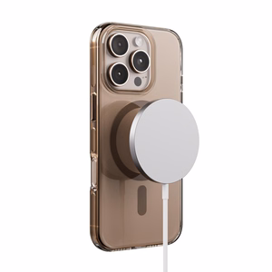 Crong Clear MAG Pro MagSafe vāciņš ierīcei iPhone 16 Pro, tuksneša smilškrāsā