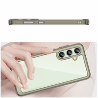 Kosmosa viedtālruņa apvalks ar gēla rāmi Samsung Galaxy S24 FE - caurspīdīgs melns