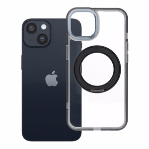 Case for iPhone 14 Frame Circle Stand compatible with MagSafe black