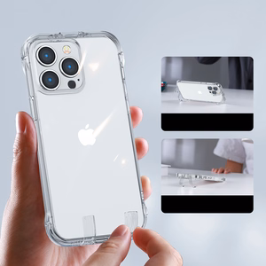 Joyroom Defender sērijas apvalks iPhone 14 Plus bruņots āķa apvalks ar statīvu caurspīdīgs (JR-14H3)