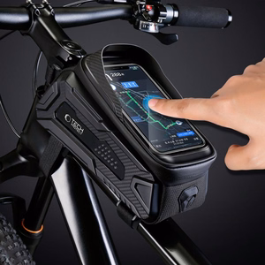 Tech-Protect V2 velosipēda soma ar vietu telefonam 1.2 l - melna