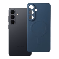 Silikona magnētiskais viedtālruņa apvalks, saderīgs ar MagSafe, paredzēts SAMSUNG S26 Edge, zils