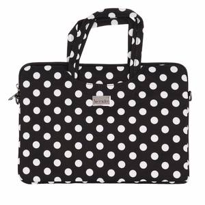 Wonder Portatīvais maciņš datoram 17 collas melns polka-dot raksts