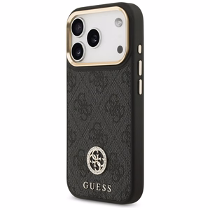 Guess 4G Strass Logo magnētiskais viedtālruņa apvalks iPhone 17 Pro - melns