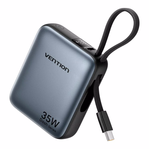 POWER BANK USB 10000MAH 35W/MINI GRAY FHEH0 VENTION