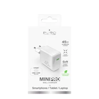Puro Super Mini 45W PD GaN USB-C sienas lādētājs - balts