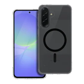 Viedtālruņa apvalks Drop Glue krāsains gredzenveida Magnētiskais vāciņš ar MagSafe, piemērots SAMSUNG A36, melns