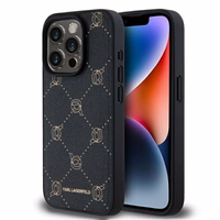 Karl Lagerfeld Magnētiskais Karl Head iPhone 15 Pro viedtālruņa apvalks - melns