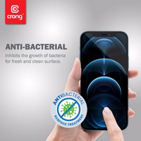Crong Anti-Bacterial 3D Armor Glass – 9H rūdīts stikls the entire iPhone 12 Mini screen + installation frame