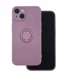 Viedtālruņa apvalks ar pirksta turētāju iPhone 15 Pro 6,1" gaiši violetā krāsā