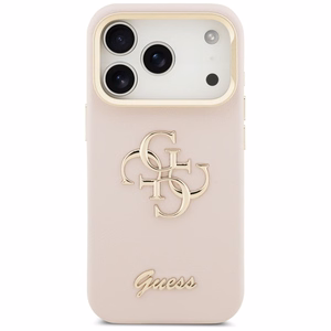 GUESS viedtālruņa apvalks IPHONE 17 Pro GUHCP17LPCS4GSP (Grained PU Big 4G & Stand Camera) rozā