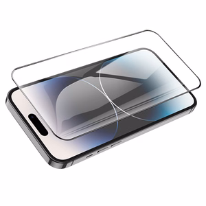 Borofone rūdītais aizsargstikls BF6 Diamond Armor pilnekrāna HD Iphone 15 Pro viedtālrunim - 10 gabalu komplekts