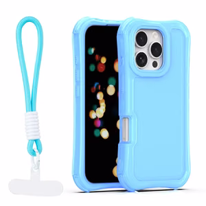 Safepop maciņš ar siksniņu priekš iPhone 16 Pro 6,3" zils