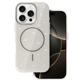 Magnētiskais Īpaši Plāns Spīdīgs viedtālruņa apvalks Iphone 13 Pro Max sudraba