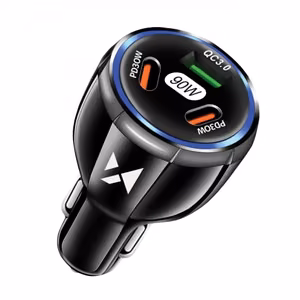Car Charger Wozinsky "WCCCA" Black 90W (2xPD / 1xQC3.0)