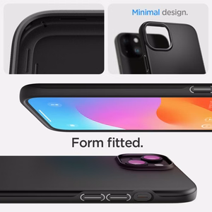 Spigen Thin Fit viedtālruņa apvalks iPhone 15 Plus - melns