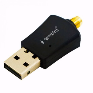 GEMBIRD tīkla karte USB A ar noņemamu antenu WiFi WNP-UA300P-02 melna