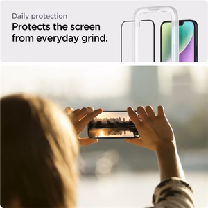 Spigen ALM Glass FC rūdīts stikls iPhone 13 / 13 Pro / 14 – melns